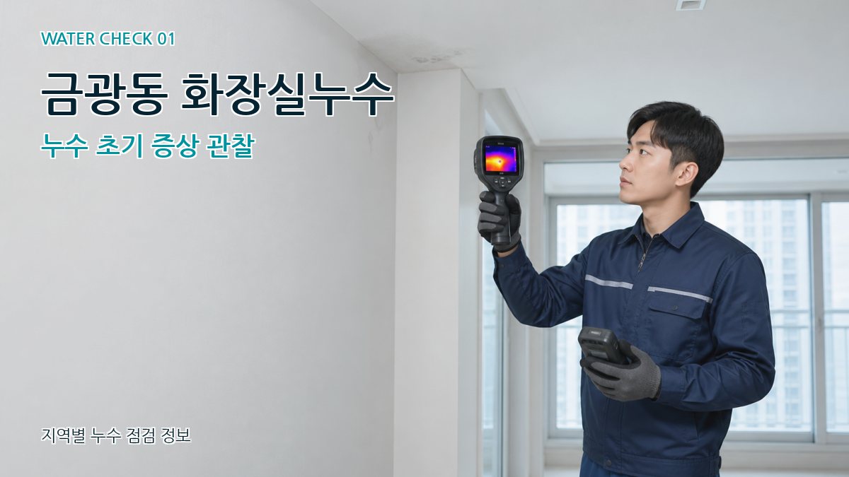 금광동 아파트누수 누수탐지 이미지