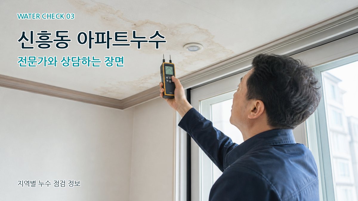 신흥동 천장누수 누수탐지 이미지