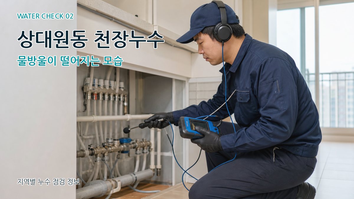 상대원동 화장실누수 누수탐지 이미지