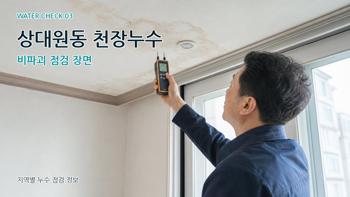 상대원동 천장누수 누수탐지 이미지