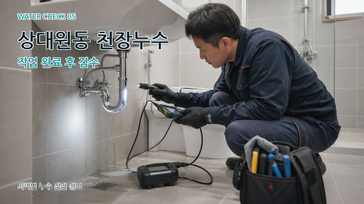 상대원동 누수공사 누수탐지 이미지