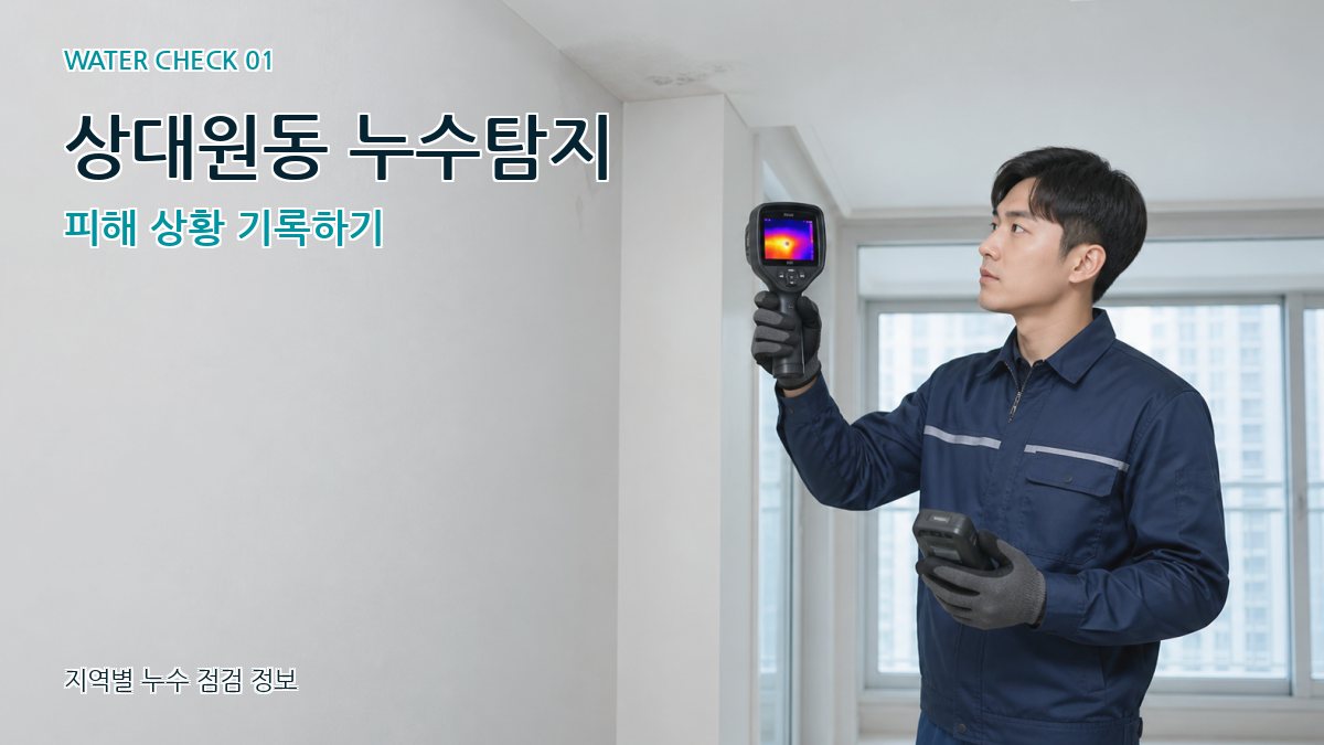 상대원동 아파트누수 누수탐지 이미지