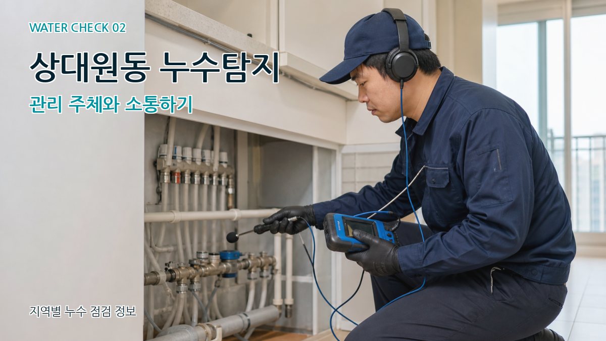 상대원동 화장실누수 누수탐지 이미지