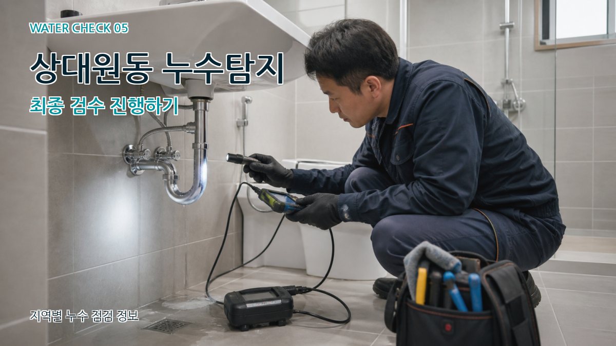 상대원동 누수공사 누수탐지 이미지