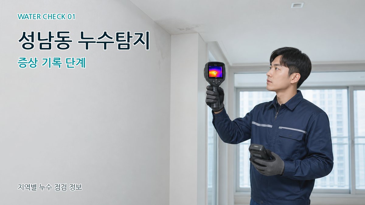 성남동 아파트누수 누수탐지 이미지