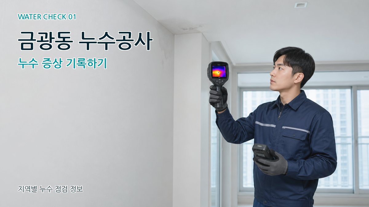 금광동 아파트누수 누수탐지 이미지