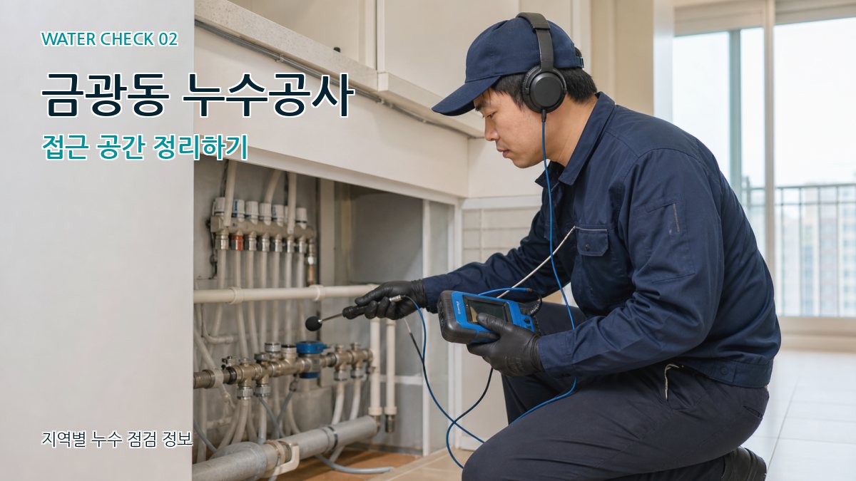 금광동 화장실누수 누수탐지 이미지