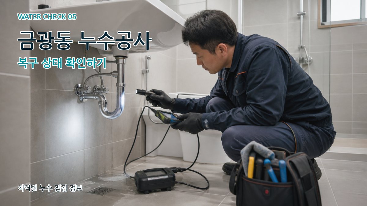 금광동 누수공사 누수탐지 이미지