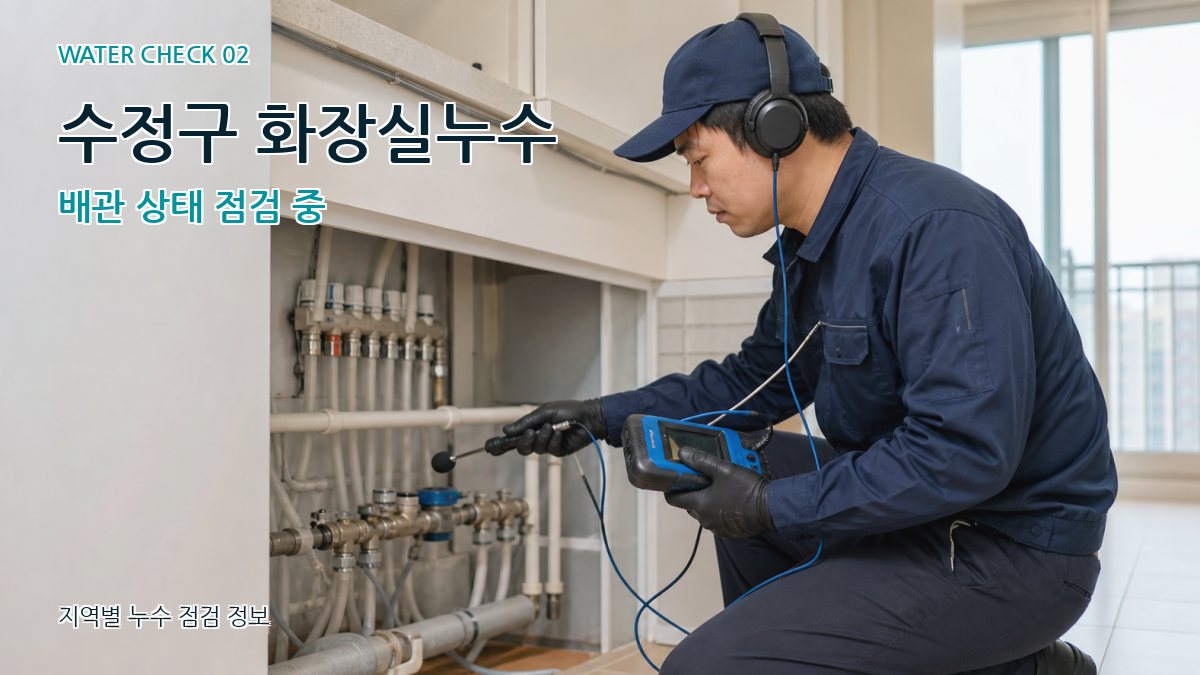 수정구 화장실누수 누수탐지 이미지