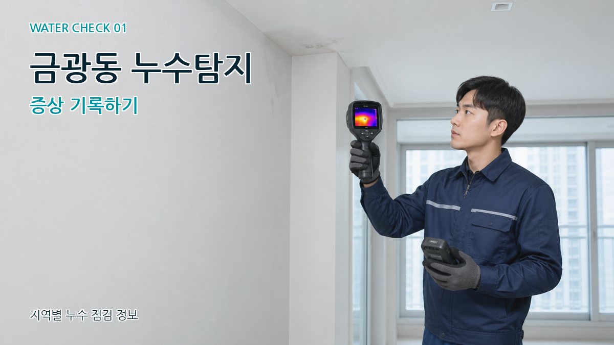 금광동 아파트누수 누수탐지 이미지