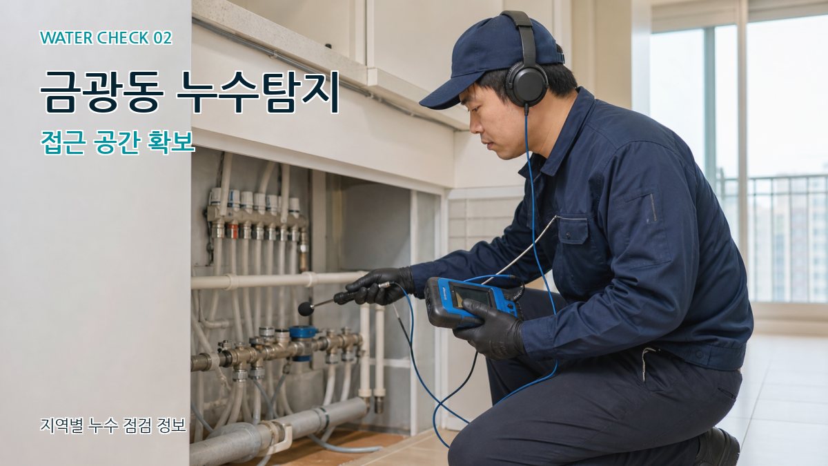 금광동 화장실누수 누수탐지 이미지