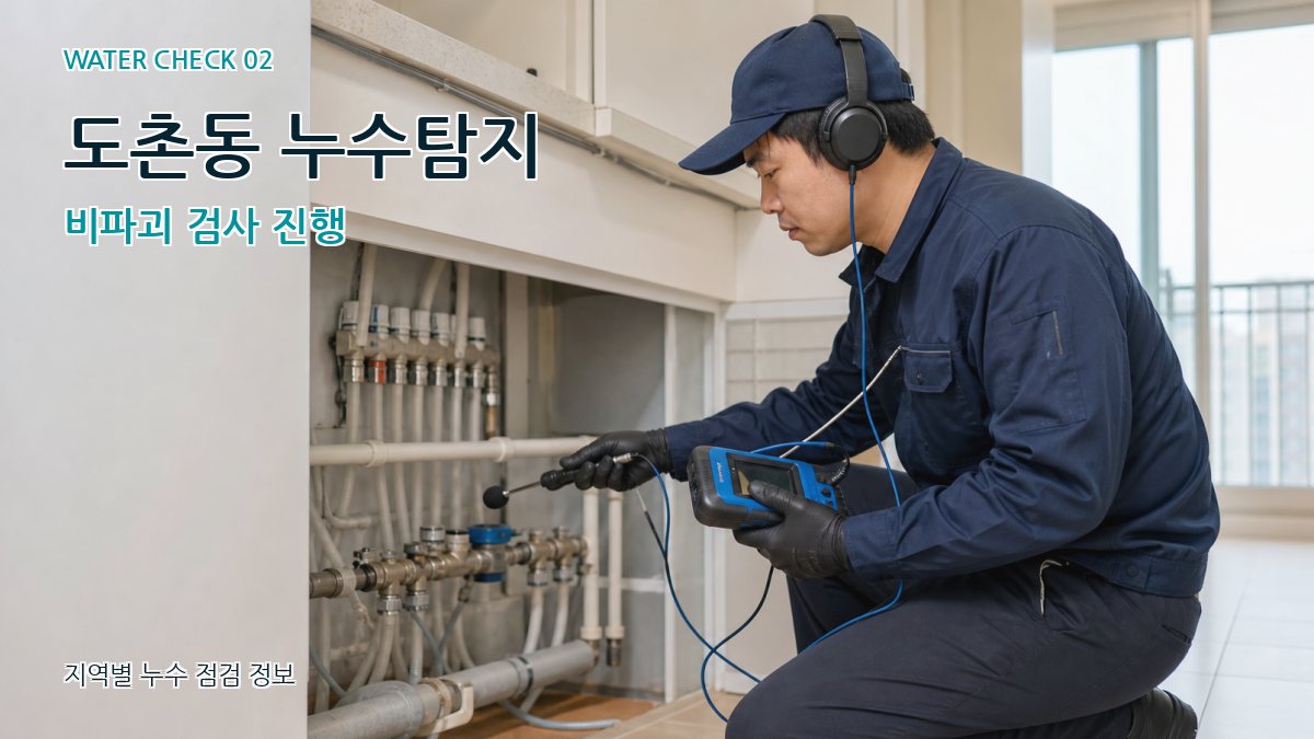 도촌동 화장실누수 누수탐지 이미지