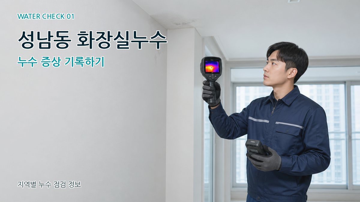 성남동 아파트누수 누수탐지 이미지