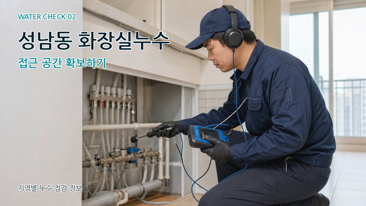 성남동 화장실누수 누수탐지 이미지