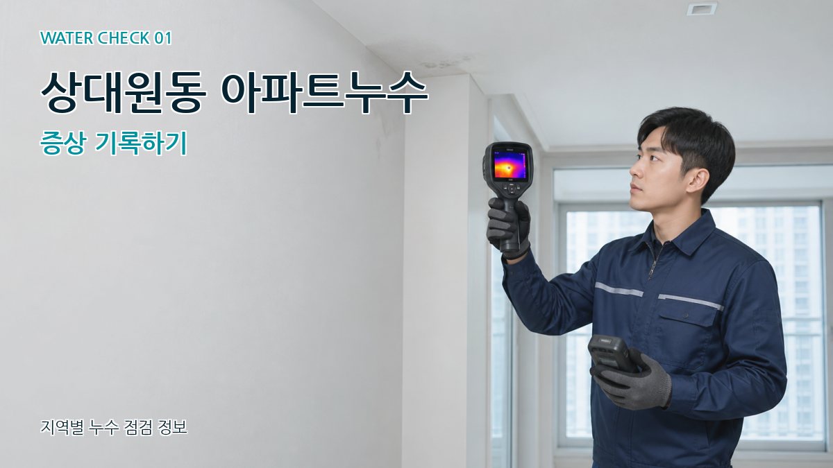 상대원동 아파트누수 누수탐지 이미지