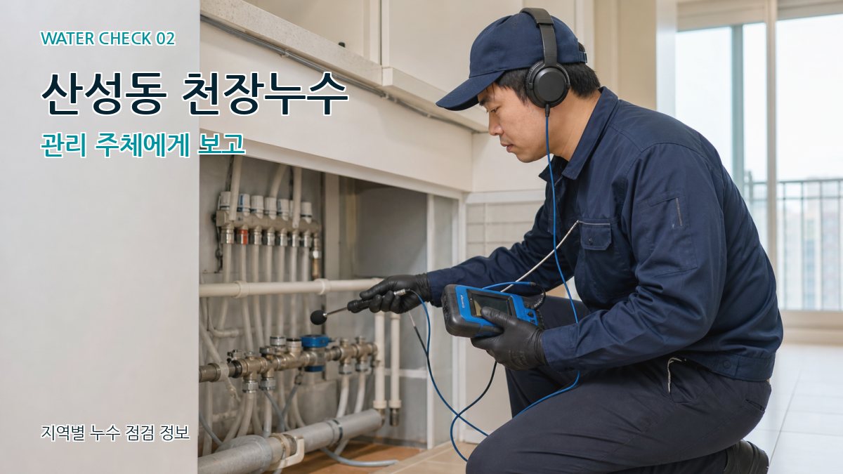 산성동 화장실누수 누수탐지 이미지