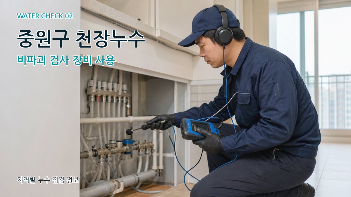중원구 화장실누수 누수탐지 이미지