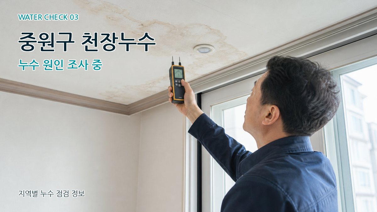중원구 천장누수 누수탐지 이미지