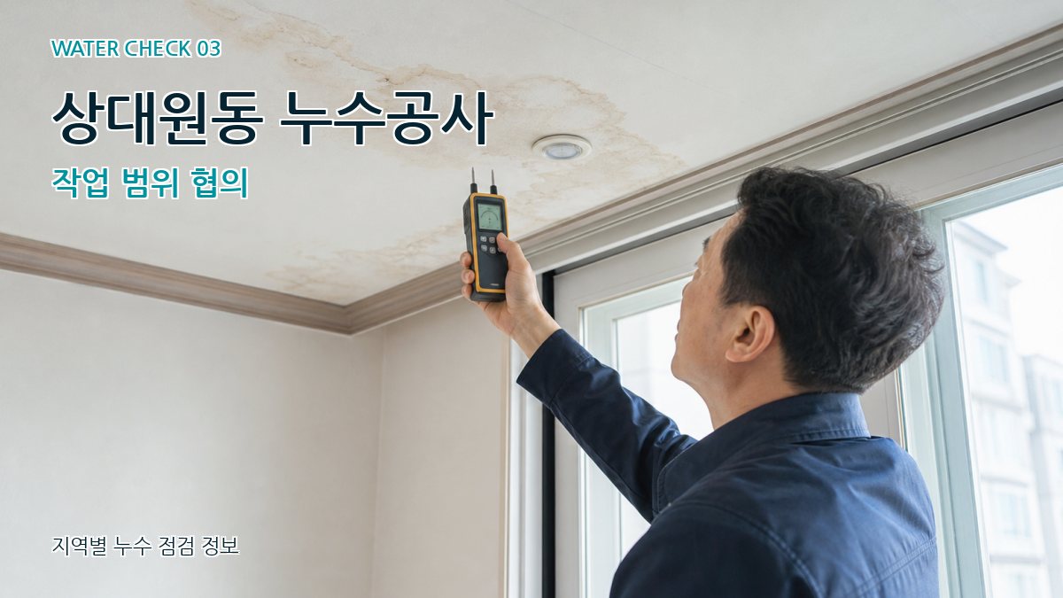 상대원동 천장누수 누수탐지 이미지