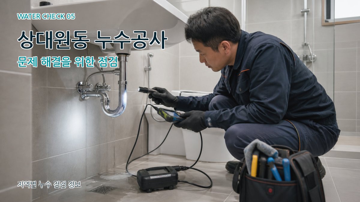상대원동 누수공사 누수탐지 이미지