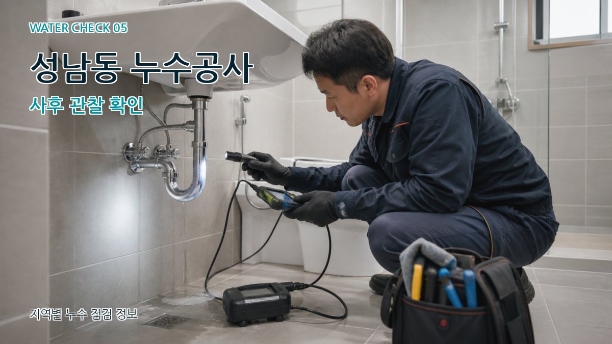 성남동 누수공사 누수탐지 이미지