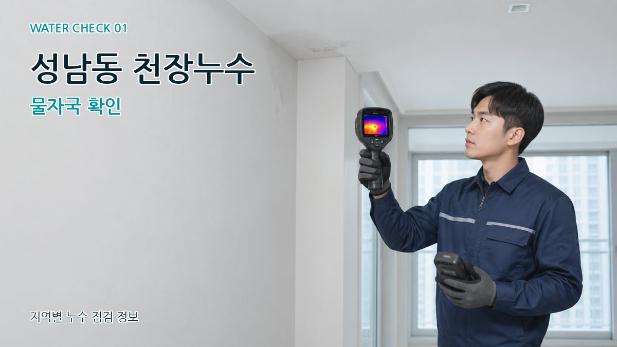 성남동 아파트누수 누수탐지 이미지