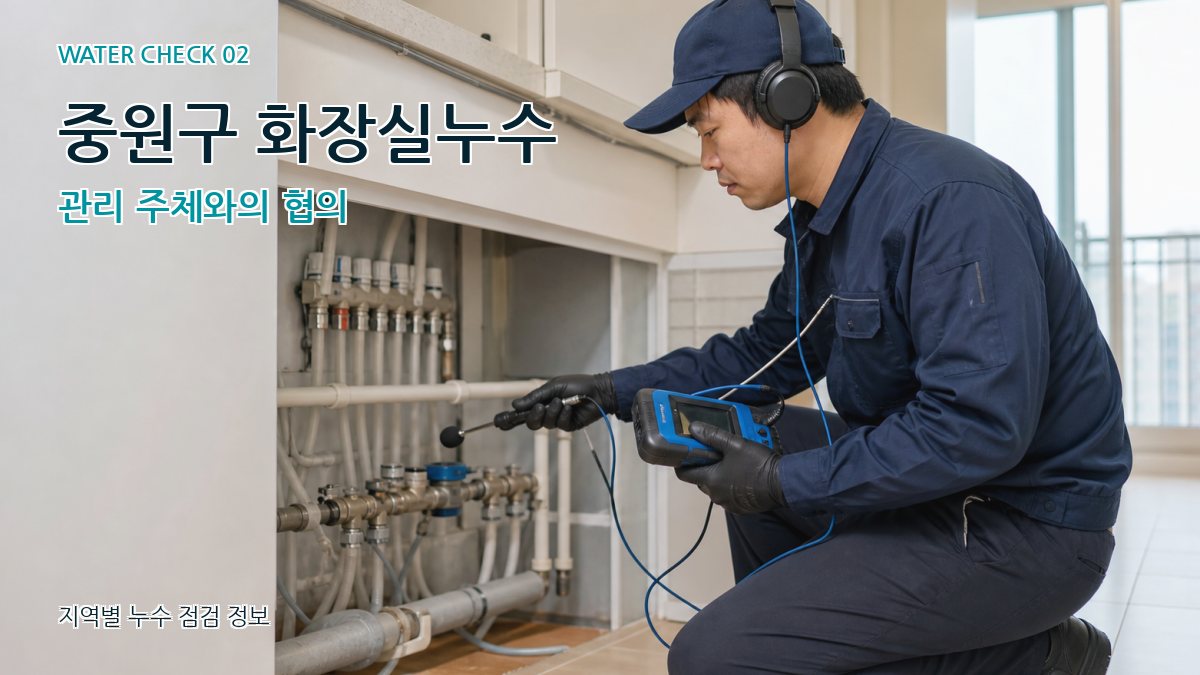 중원구 화장실누수 누수탐지 이미지