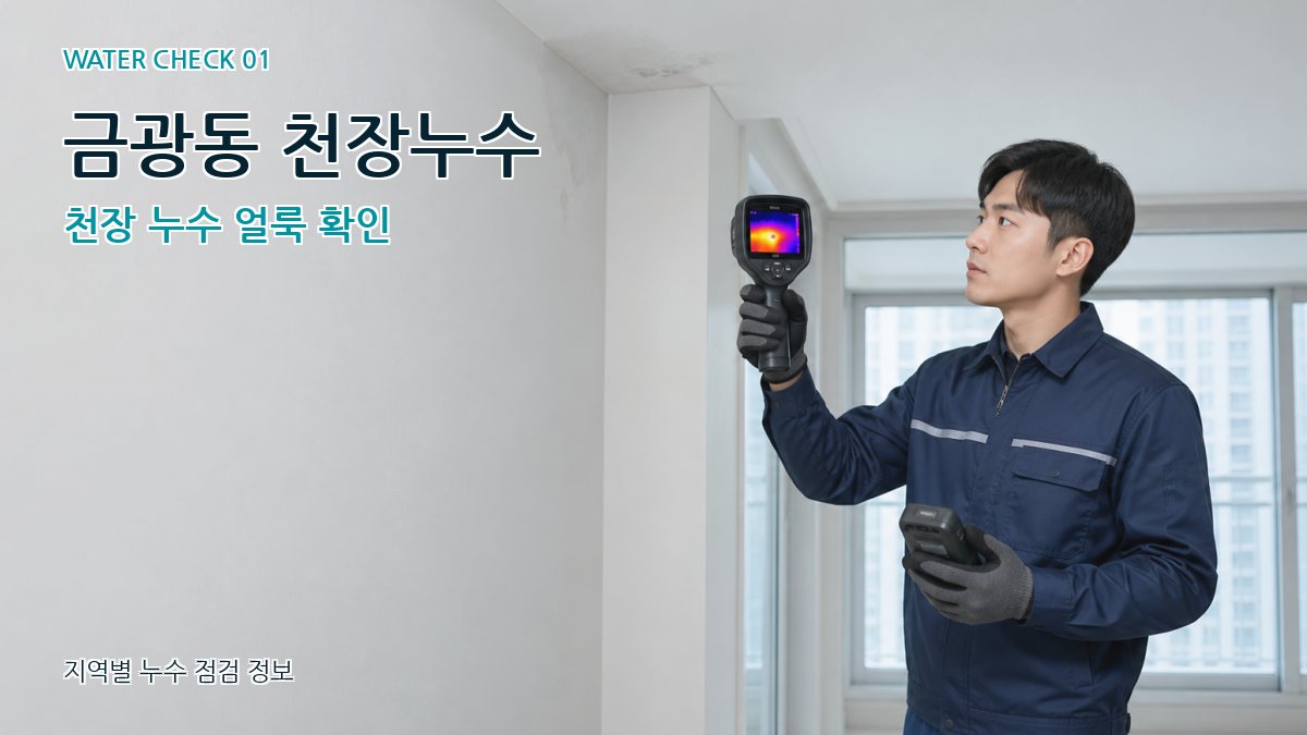 금광동 아파트누수 누수탐지 이미지