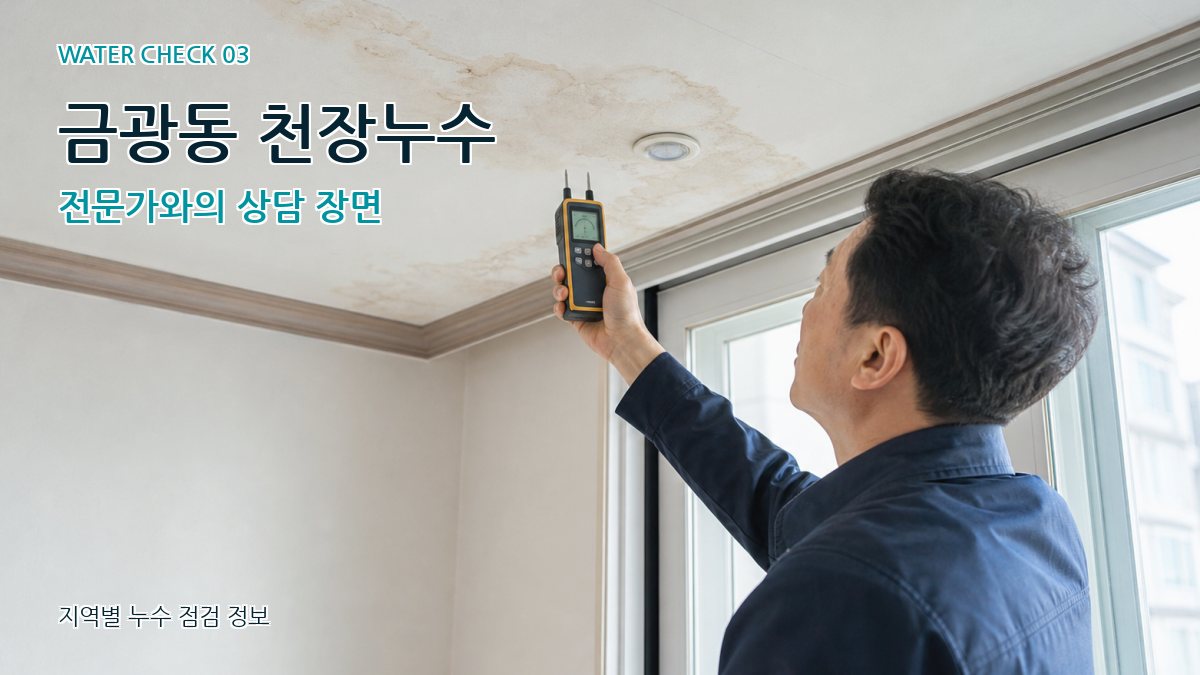 금광동 천장누수 누수탐지 이미지