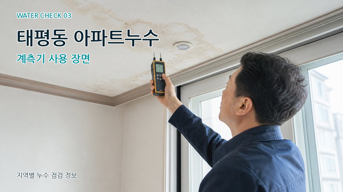 태평동 천장누수 누수탐지 이미지